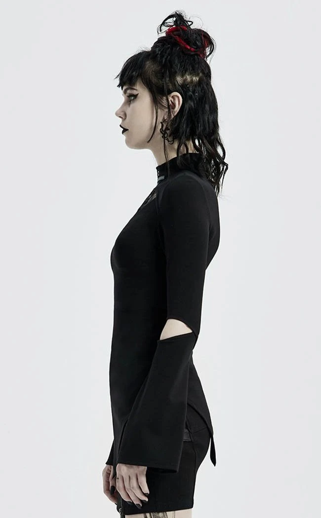 Punk Rave A La Morte Mesh Yoke Top 6 Punk Rave A La Morte Mesh Yoke Top