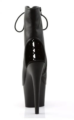 Pleaser ADORE-1016 Black / Black Matte Ankle Boots Pole Shoes