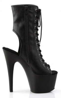 Pleaser ADORE-1016 Black / Black Matte Ankle Boots Pole Shoes