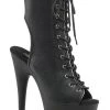 Pleaser ADORE-1016 Black / Black Matte Ankle Boots Pole Shoes
