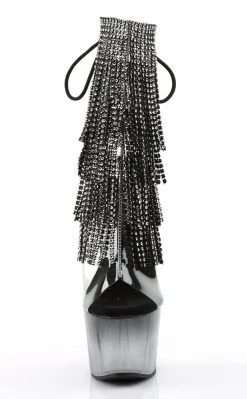 Pleaser ADORE-1017RSFT Black Ankle Boots Pole Shoes