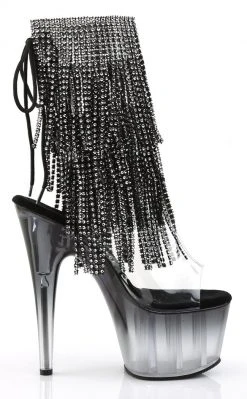 Pleaser ADORE-1017RSFT Black Ankle Boots Pole Shoes