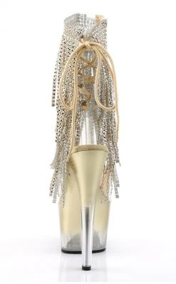 Pleaser ADORE-1017RSFT Gold Ankle Boots