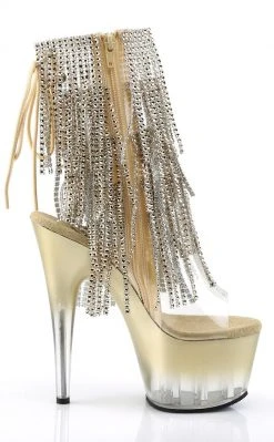 Pleaser ADORE-1017RSFT Gold Ankle Boots