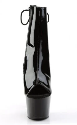 Pleaser Pole Shoes ADORE-1018 Black Patent Ankle Boots