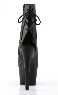 Pleaser Pole Shoes ADORE-1018 Black Patent Ankle Boots