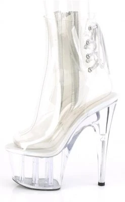 Pleaser ADORE-1018C Clear/ Clear Ankle Boots Pole Shoes