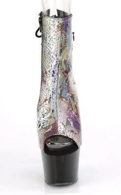 Pleaser ADORE-1018SP Multi Snake Print Ankle Boots Pole Shoes