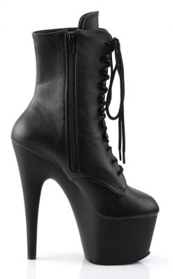 Pleaser Pole Shoes ADORE-1020 Black Matte Ankle Boots