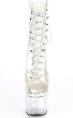 Pleaser ADORE-1020C Clear Platform Ankle Boots