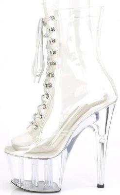 Pleaser ADORE-1020C Clear Platform Ankle Boots