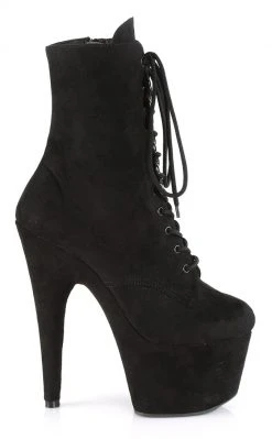 Pleaser Pole Shoes ADORE-1020FS Black Faux Suede Ankle Boots