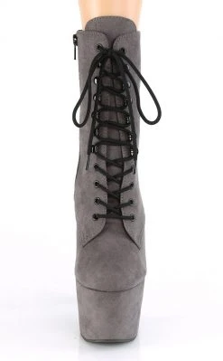 Pleaser Pole Shoes ADORE-1020FS Grey Faux Suede Ankle Boots