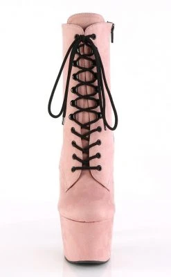 Pleaser Pole Shoes ADORE-1020FS Pink Faux Suede Ankle Boots