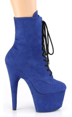 Pleaser Pole Shoes ADORE-1020FS Royal Blue Faux Suede Ankle Boots
