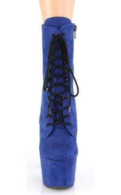 Pleaser Pole Shoes ADORE-1020FS Royal Blue Faux Suede Ankle Boots