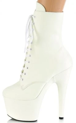 Pleaser ADORE-1020GD White Glow In The Dark Boots