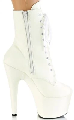 Pleaser ADORE-1020GD White Glow In The Dark Boots