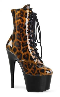 Pleaser ADORE-1020LP Leopard Ankle Boots