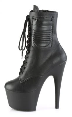 Pleaser ADORE-1020PK Black Matte Ankle Boots
