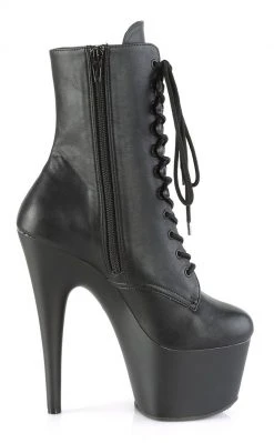 Pleaser ADORE-1020PK Black Matte Ankle Boots