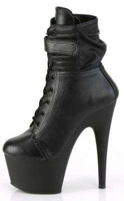 Pleaser ADORE-1020POUCH Black Matte Ankle Boots Pole Shoes