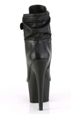 Pleaser ADORE-1020POUCH Black Matte Ankle Boots Pole Shoes