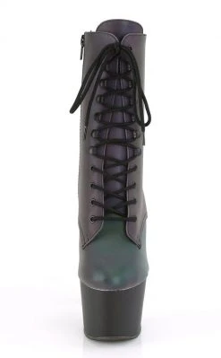 Pleaser Pole Shoes ADORE-1020REFL Green Multi Reflective Ankle Boots