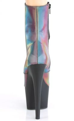 Pleaser ADORE-1020REFL Rainbow Reflective Ankle Boots