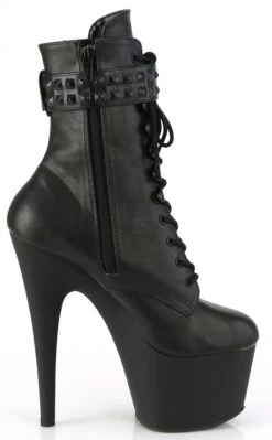 Pleaser Pole Shoes ADORE-1020STR Black Matte Strap Platform Boots