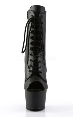 Pleaser Pole Shoes ADORE-1021 Black Matte Ankle Boots