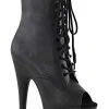 Pleaser Pole Shoes ADORE-1021 Black Matte Ankle Boots