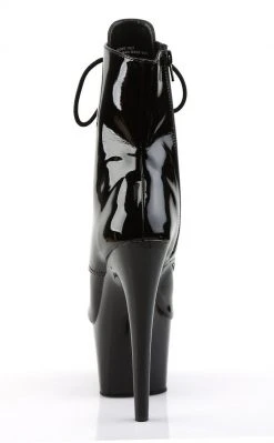 Pleaser ADORE-1021 Black Patent Ankle Boots Pole Shoes