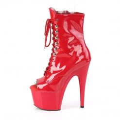 Pleaser ADORE-1021 Red Pink Ankle Boots