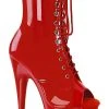 Pleaser ADORE-1021 Red Pink Ankle Boots