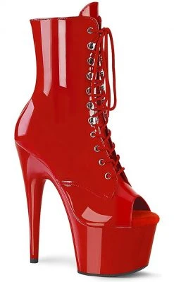 Pleaser ADORE-1021 Red Pink Ankle Boots