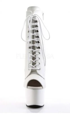 Pleaser Pole Shoes ADORE-1021 White Ankle Boots