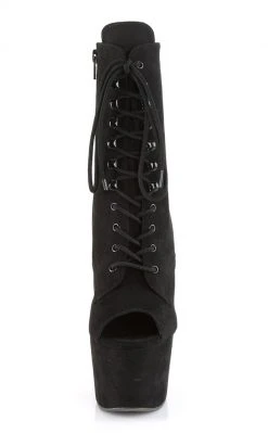 Pleaser Pole Shoes ADORE-1021FS Black Faux Suede Ankle Boots