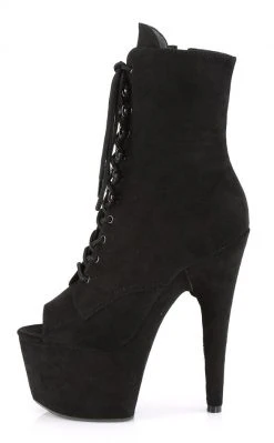 Pleaser Pole Shoes ADORE-1021FS Black Faux Suede Ankle Boots