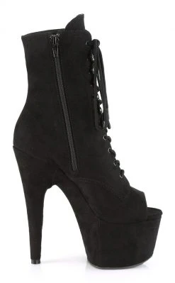 Pleaser Pole Shoes ADORE-1021FS Black Faux Suede Ankle Boots
