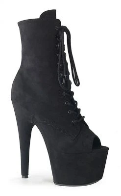 Pleaser Pole Shoes ADORE-1021FS Black Faux Suede Ankle Boots