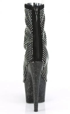 Pleaser ADORE-1031 Black Rhinestone Mesh Booties Pole Shoes 10 Pleaser ADORE-1031 Black Rhinestone Mesh Booties Pole Shoes