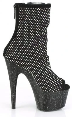 Pleaser ADORE-1031 Black Rhinestone Mesh Booties Pole Shoes 11 Pleaser ADORE-1031 Black Rhinestone Mesh Booties Pole Shoes
