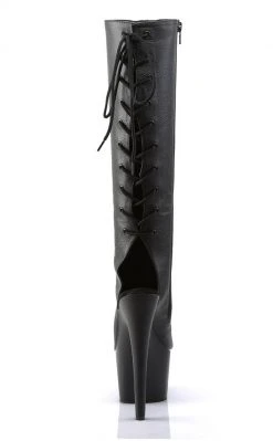 Pleaser ADORE-2018 Black Matte Knee High Boots
