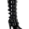 Pleaser ADORE-2043 Black Knee High Boots Pole Shoes