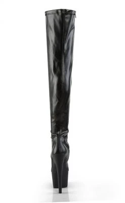 Pleaser ADORE-3000 Black / Black Matte Thigh High Boots