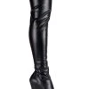 Pleaser ADORE-3000 Black / Black Matte Thigh High Boots