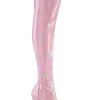 Pleaser ADORE-3000HWR Baby Pink Hologram Thigh High Boots Pole Shoes