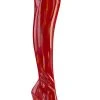 Pleaser ADORE-3000HWR Red Hologram Thigh High Boots Pole Shoes