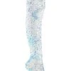 Pleaser ADORE-3020 White Sequin Thigh High Boots